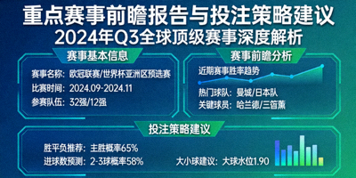 重点赛事前瞻报告与投注策略建议图表